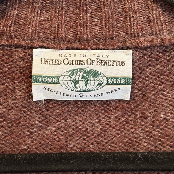 United Colors of Benetton wool & Alpca knit cardigan size large to XL NWT - Picture 8 of 8